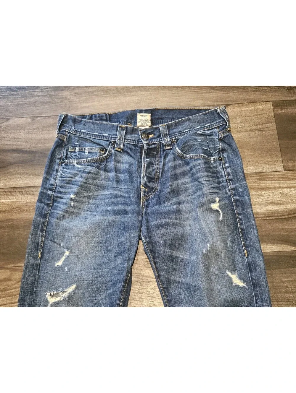TRUE RELIGION Men’s Y2K VINTAGE BLAKE FLAP Denim Straight Button Fly sz 34x30